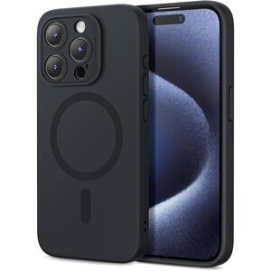 ESR Cloud Series Liquid Silicone MagSafe Case for iPhone 15 Pro Black Cover